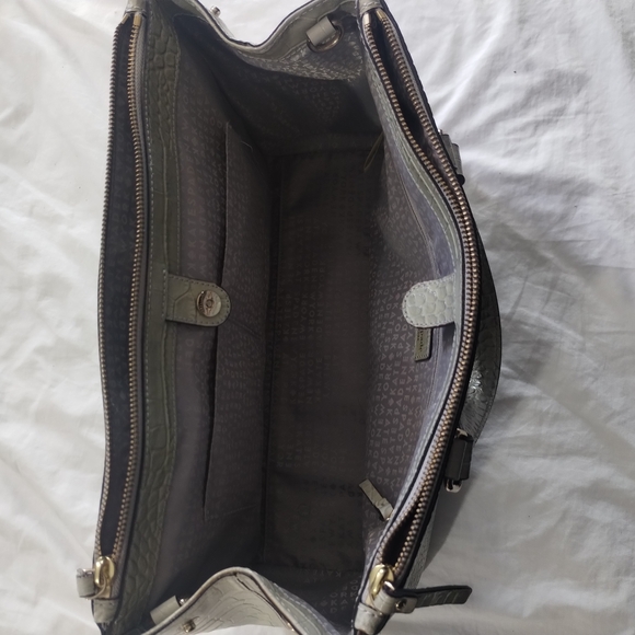 Kate Spade Gray Crocodile-Embossed Shoulder Bag - Picture 13 of 14